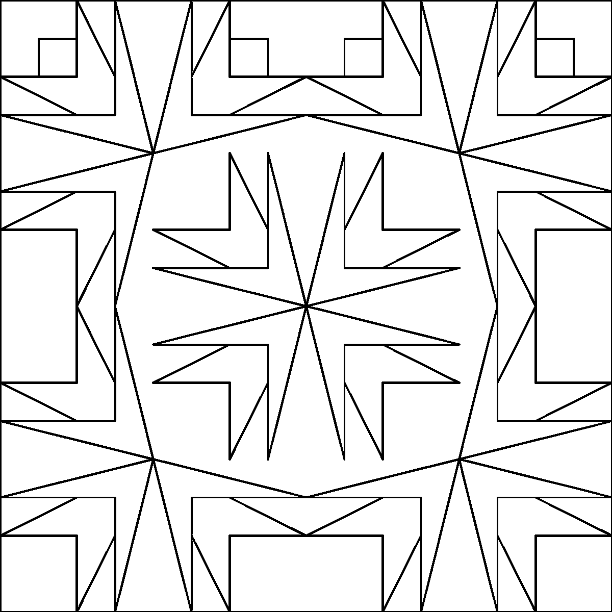 Pattern 43, Easy Virginia Star barn quilt pattern thumbnail